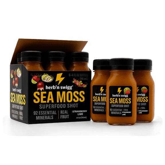 Sea Moss Superfood Shot Strawberry Lime 6 Pack