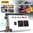 thumbnail image 1 of SUTENGDA Pure Sine Wave Inverter  Car Power Inverter 12V To 110V AC Converter For RV  Truck  Solar  Outdoor With Dual AC And Socket  5V 2.1A USB  Surge  Hardwire Port  Remote Controller, 1 of 6