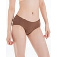 thumbnail image 2 of Women's Mid Rise Tagless Plain Color Full Coverage Cotton Hipster Panties 6-Pack(Afterglow,Medium), 2 of 7