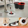 thumbnail image 6 of Spin Mop And Bucket With Wringer Set, 360° Mop And Bucket System With 3 Microfiber Mop Refills And 61" Extended Handle For Floor Cleaning, 6 of 6