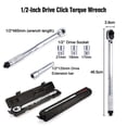 thumbnail image 5 of Ratcheting Torque Wrench 1/2" Square Drive 28-210Nm with Extension Bar & Sockets, 5 of 5
