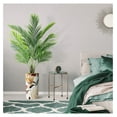 thumbnail image 5 of Drevy Artificial Trees Areca Palm Tree with Yellow and Illustrated Magnolia Flower Vase Floral Plants Minimalism Zen Dramatic Multicolor for Living Room, Bedroom, Office - X-Large 5 Feet (60"), 5 of 6