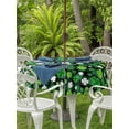 thumbnail image 2 of Outdoor Tablecloth with Umbrella Hole and Zipper, St Patricks Day Round Table Cloth 54 Inch Waterproof Tablecloth, Spring Country Green Shamrock Plaid Picnic Table Cover for Patio Camping, 2 of 7