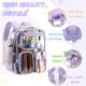 thumbnail image 5 of Mochila transparente PIG PIG GIRL para la escuela, la universidad o los viajes, color morado, 5 of 8