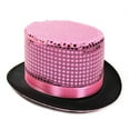 thumbnail image 6 of LEKODE Top Hat Sequin Hat Wide Brim Hats for Men Bucket Hats for Men Bucket Hat for Women Mens Bucket Hats Caps for Women Pink One Size, 6 of 7