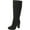 Asphalt, variant on New York Womens Justin 2.0 Suede Heels Knee-High Boots