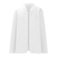 thumbnail image 5 of YUGYXL Bomber Jacket Women Textured Lightweight Zip Up Jackets Casual Stand Collar Zipper Coat Fall Fashion Outerwear Top White L, 5 of 7