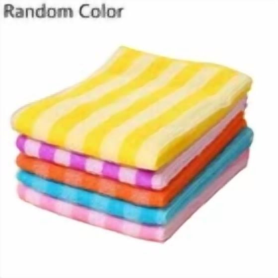 Set Of Five Kitchen Dining Striped Absorbent Microfiber Square Dishcloths
