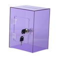 thumbnail image 2 of Caja de almacenamiento de acrílico transparente para dinero, hucha para casa, oficina, dormitorio y niños. violeta, 2 of 9