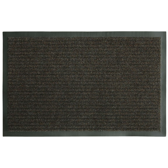 Fanmats 58805 Boot/Shoe Scraper Mat, 30 in L, 18 in W, Parquet Pattern, Olefin Surface, Brown