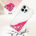 thumbnail image 4 of Case for iPhone 16 Pro Case Glitter Bling Liquid Cute Clear Phone Case,Floating Quicksand Shockproof Protective Bumper Soft TPU Cover for iPhone 16 Pro 6.3 inch Love Pink YB, 4 of 14