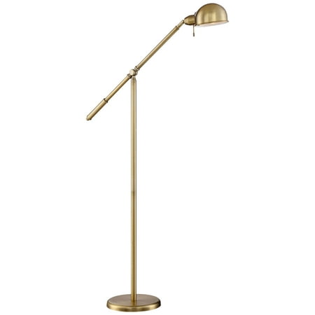 360 Lighting Modern Pharmacy Floor Lamp, Antique Brass Floor Standing Reading Lamp