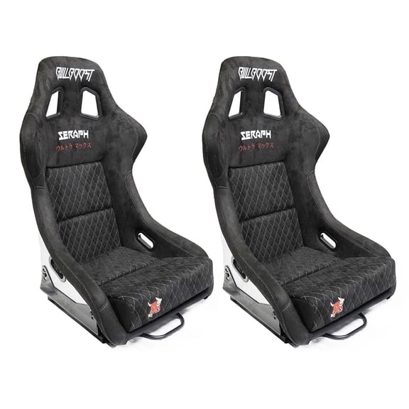 Bull Boost Adjustable Racing Lowered Ultra Max Bucket Seat with Slider Rails