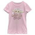 thumbnail image 1 of STAR WARS Mandalorian Grogu Cute Girl's Solid Crew Tee, Light Pink, Small, 1 of 2
