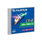 Fujifilm CD Recordable Media, CD-R, 48x, 700 MB Slim Jewel Case