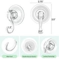 thumbnail image 4 of Wreath Hanger, Large Clear Removable Heavy Duty Suction Cup Wreath Hooks with Wipes 22 LB Strong Window Glass Door Suction Cup Wreath Holder for Halloween Christmas Wreath Decorations - 2 Pcs, 4 of 5