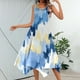 thumbnail image 1 of WILLBEST Vestidos de Lino para Mujer, Vestido Informal de Verano con Estampado Floral, sin Mangas, con Dobladillo de Pañuelo, Maxivestido sin Mangas con Bolsillos, Vestido de Playa Chica, 1 of 3