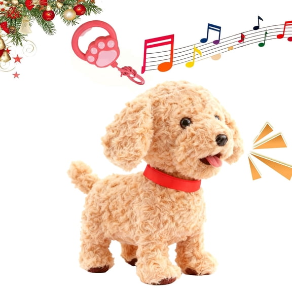 Exhoden Dog Robot Dog, Robot Dogs Realistic, with Touch Sensing, Voice Mimic, Lifelike Sounds, Tongue & Licking Motion, Leash Remote Battery Powered as a Gift