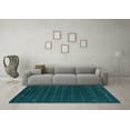 thumbnail image 3 of Ahgly Company Indoor Square Abstract Light Blue Contemporary Area Rugs, 7' Square, 3 of 4