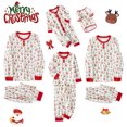thumbnail image 1 of Pijamas navideños familiares a juego, camiseta con estampado de árbol de Papá Noel y pantalones, ropa de dormir para estar en casa., 1 of 9