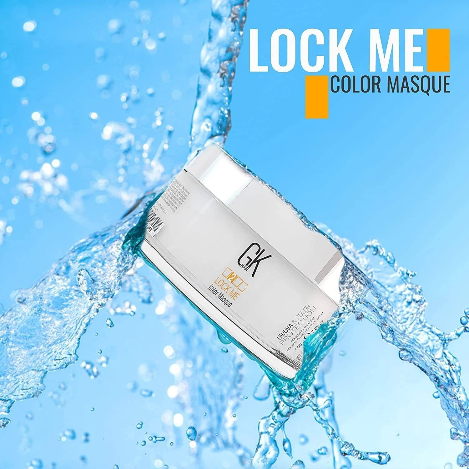 Global Keratin GKhair Lock Me Color Masque Deep Conditioner (200 g/ 7.05 fl. oz) | Hair Protection Against Dull/Damaged & Weak Hair - For Color Protection