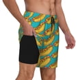 thumbnail image 2 of Naloa Hot Dogs 8 Print Men Swim Trunks with Compression Liner ,Board Shorts,Men's Swim Shorts with Drawstring and Elastic Waistband-3X-Large, 2 of 6
