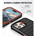 thumbnail image 4 of Petocase for iPhone 15 Pro Max Case,Heavy Duty 3-Layer[Shockproof][Dropproof][Dust-Proof] Durable Military Grade Full Body Rugged Protection Cover Case,Black/Orange, 4 of 8
