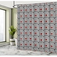 thumbnail image 4 of Ambesonne Modern Art Shower Curtain, Retro Minimalist Vortex, 69"Wx70"L, Burgundy White, 4 of 4