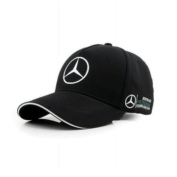 F1 Mercedes Benz Team F1 Racing Visor Embroidered Baseball Cap Car Cap - Black