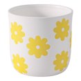 thumbnail image 6 of Decorative Flower Pots with Daisy Pattern for Home Decor - Indoor and Outdoor Plant Pot for Living Room, Garden, or Patio Decor - Planter for Office, Kitchen Counter, or Side Table - 6", White & Gold, 6 of 12