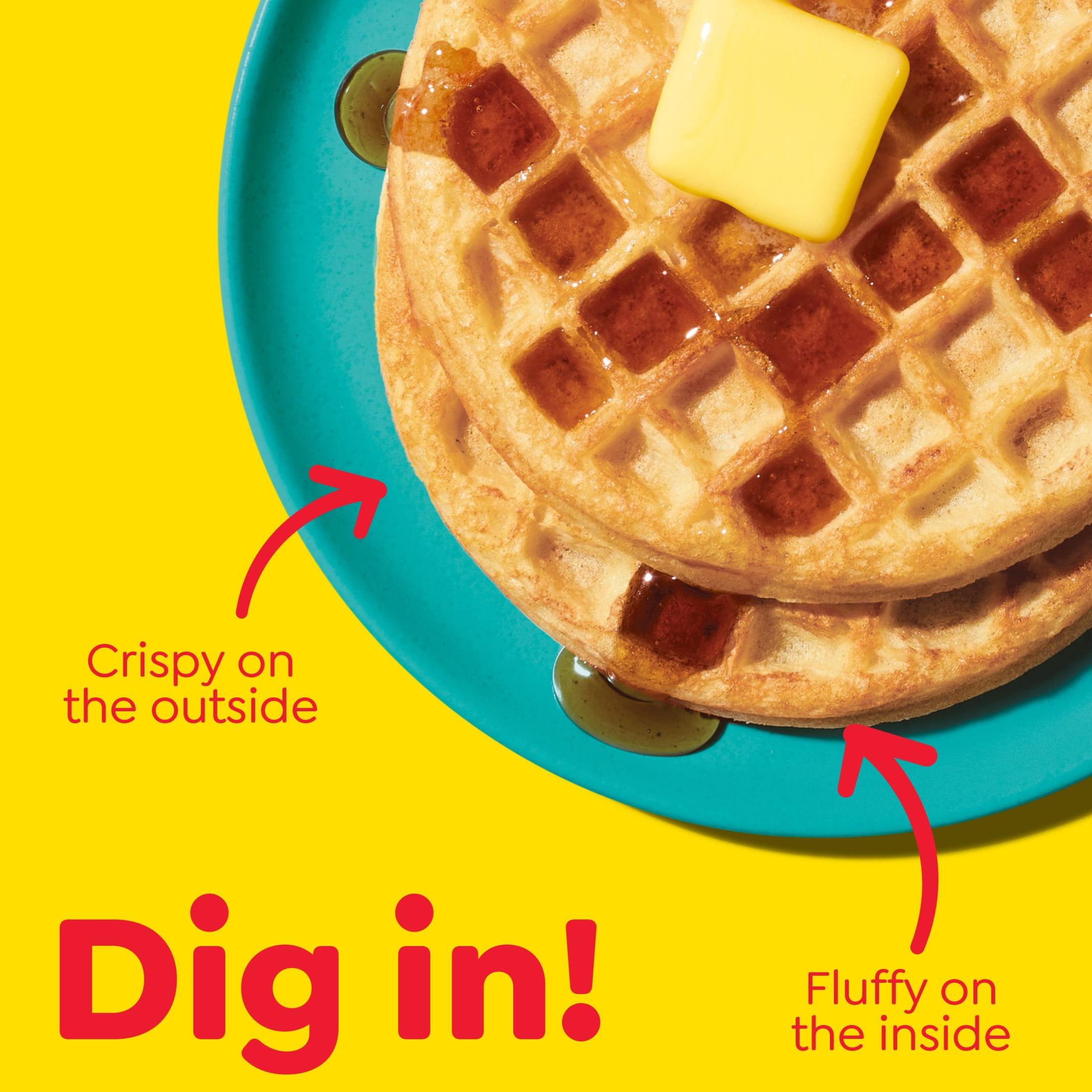 Eggo Buttermilk Waffles, Breakfast Food, 29.6 oz, 24 Count (Frozen)