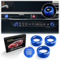 thumbnail image 1 of wonima02 4pcs Aluminum Alloy Knob Cover Trim Kit for 2025-2026 Kia K5 Accessories (EX/LXS/GT/GT-Line), Fits Push Start, AC & Drive Mode (Blue), 1 of 1