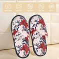 thumbnail image 2 of House Slippers for Women Men - Magenta Lilies Flowers Lightweight House Shoes Fuzzy Slippers, Soft Slip-On Cozy House Slippers for Woman Indoor Outdoor, 2 of 7