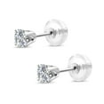 thumbnail image 4 of Gem Stone King 14K White Gold Lab Grown Diamond Stud Earrings for Women Men (0.33 Cttw, E-F Color, VS1-VS2 Clarity), 4 of 7