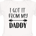 thumbnail image 4 of Inktastic I Got It from My Daddy Boys or Girls Long Sleeve Baby Bodysuit, 4 of 5