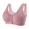 thumbnail image 5 of Daisy Bra for Seniors Front Closure Floral Lace Everyday Bras Cotton Front Button Snap Bra Unpadded Plunge Seniors Wireless Bra Daisy Bra for Seniors Front Closure No Underwire 2024 Mother's Day Bras, 5 of 6