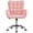 Pink, variant on Alden Design Modern Faux Leather Desk Chair with Mid-back Padded Armrests for Office, Black
