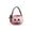 Pink, variant on Halloween Pumpkin Trick or Treat Small Candy Bucket, 7.87 x 5.12in Fabric Handheld Candy Bag with Striped Bow, Halloween Party Decor(Pink)