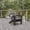 Grey, variant on BizChair Adirondack Chair with Cup Holder, Weather Resistant HDPE Adirondack Chair in Red