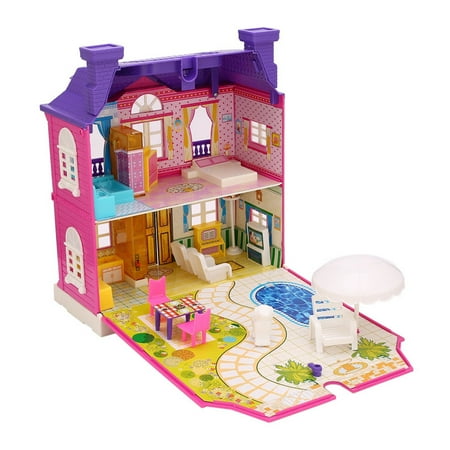 Creative Movement Music - Dollhouse Miniature with Furniture, DIY Dollhouse Kit with Light and Music Movement, Creative Room for Christmas Gifts Idea