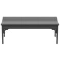 thumbnail image 3 of Afuera Living Traditional Poly Plastic Backless Adirondack Bench in Gray, 3 of 6