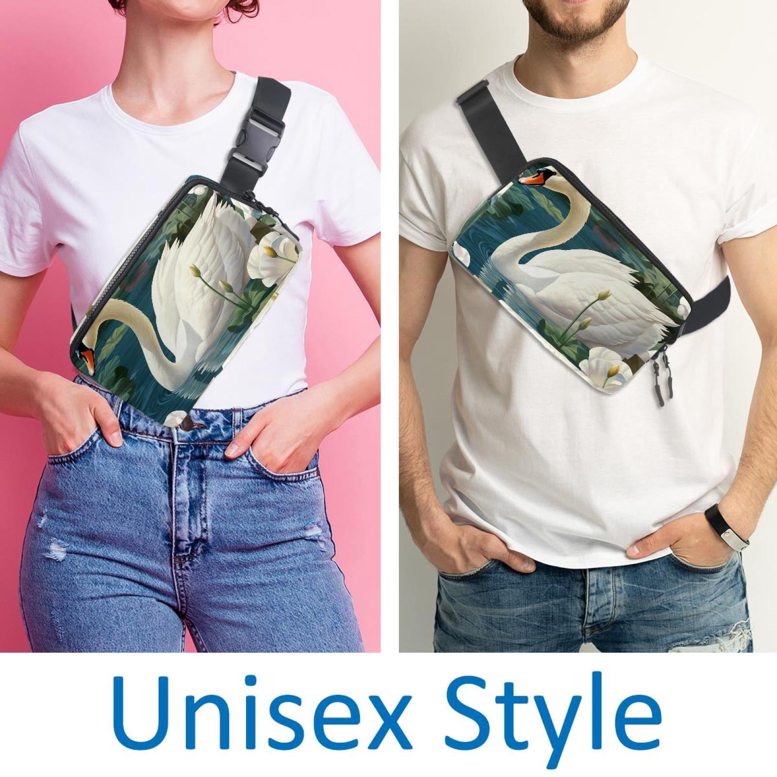 Swans Lightweight Adjustable Sling Bag Waist Pack with Extension Strap Unisex - Ideal for Travel and Outdoor Activities
