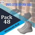 thumbnail image 7 of Yacht & Smith Men Wholesale Cotton Sport Athletic Mid Ankle Socks Bulk Case Pack Size 10-13, (Gray) (48), 7 of 7