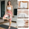 thumbnail image 6 of SCRAWLGOD Tie-Dye Beige Pink Capri Leggings for Women Slim Lightweight High Waisted Capri Yoga Leggings with Pockets for Women Non See Through Tummy Control Yoga Pants, 3XL, 6 of 6
