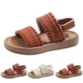 thumbnail image 4 of Ruyang Open Toe Flat Sandals for Girls Chunky Adjustable Straps Non-Slip Sandal Summer Beach Vacation Casual Shoes, 4 of 9