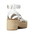 thumbnail image 5 of Steve Madden Kelton White Leather Ankle Strap Open Rounded Toe Heeled Sandals (White Leather, 6), 5 of 9
