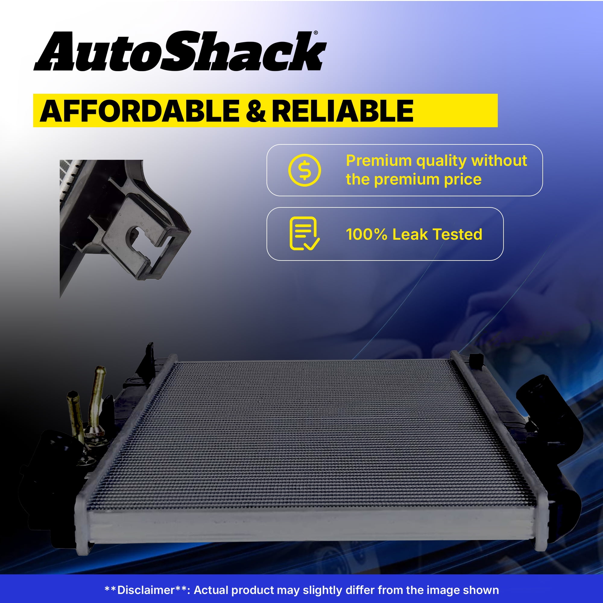 Autoshack Radiator Compatible with Chevrolet, Pontiac & Saturn, Malibu 2004-2010 G6 2005-2010 Aura 2007-2008, L4 2.2L 2.4L V6 3.5L 3.6L 3.9L, with Transmission Oil Cooler