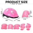 thumbnail image 3 of BESTSKY Kids Knee Pads And Elbow Pads Set, Wear-Resistant Shell Knee Brace, Soft Foam Lining Breathable Mesh Knee Compression Sleeve, Pink Star, 3 of 6