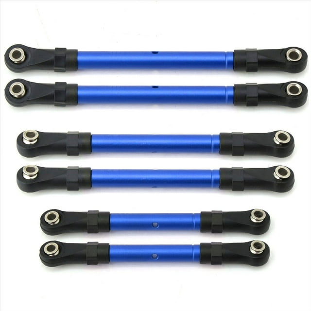 Varilla de Tracción Delantera y Trasera Ajustable, Varilla de Dirección para Hoss/Slash/ 4WD RC, Piezas de Actualización de Coche Azul