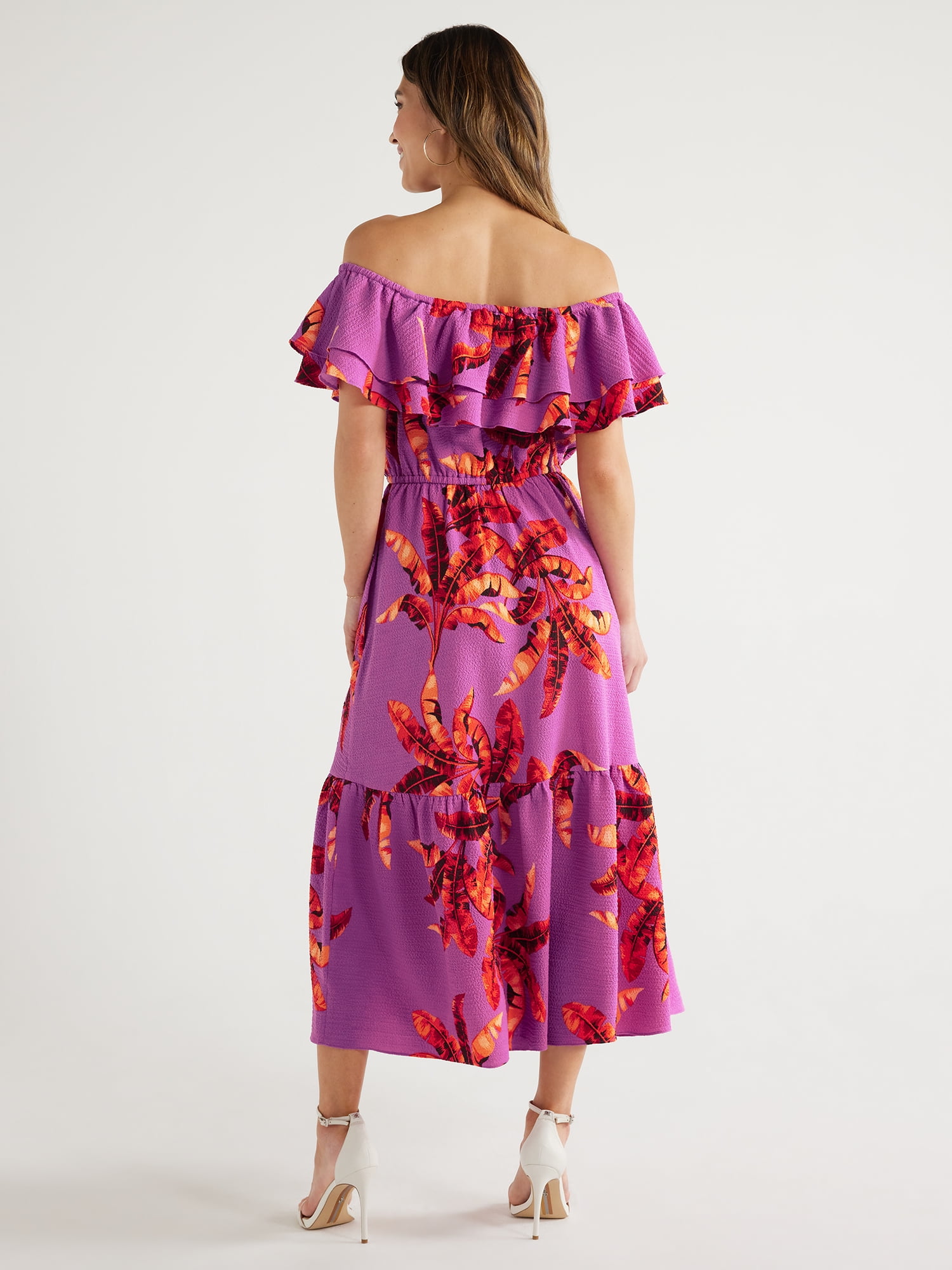 Sofia by Sofia Vergara Women's Ruffle Off Shoulder Maxi